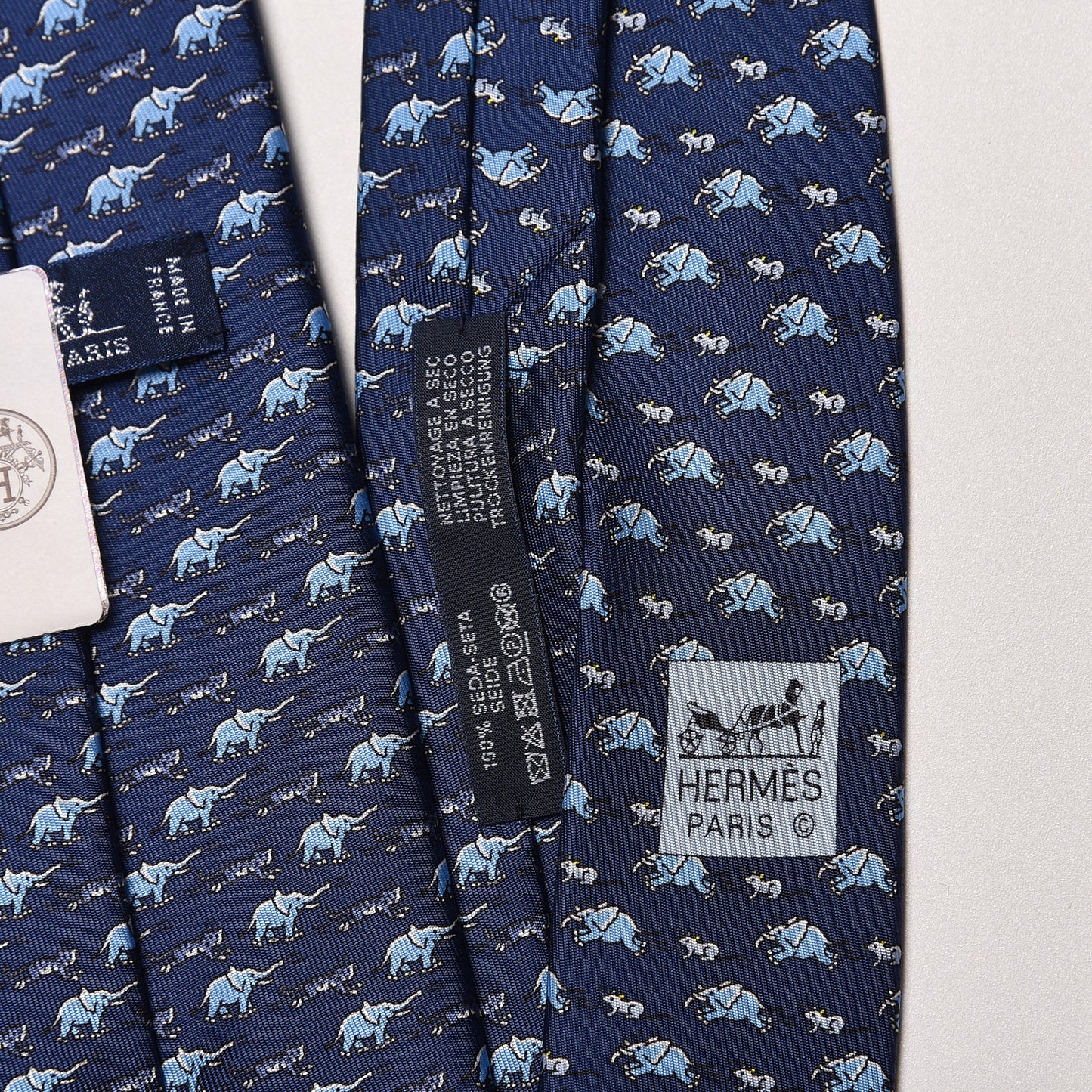 Silk Mens Sauve Qui Puet Cravate Neck Tie Bleu Marine Clair