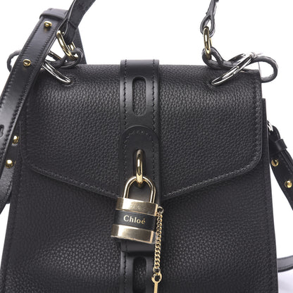 Chloe Shiny Grained Calfskin Small Aby Day Shoulder Bag Black 9 of 9