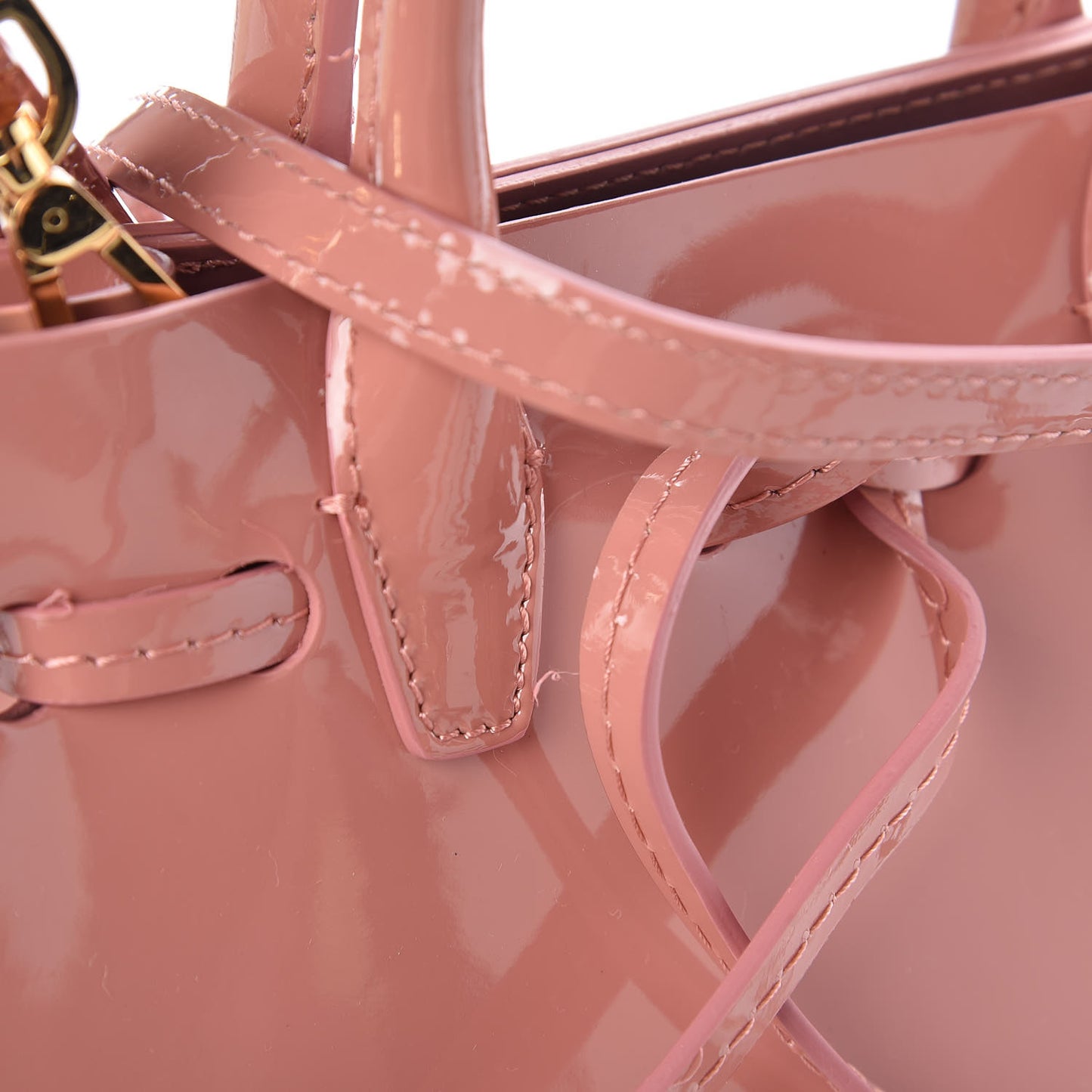 Patent Mini Mini Sun Bag Blush