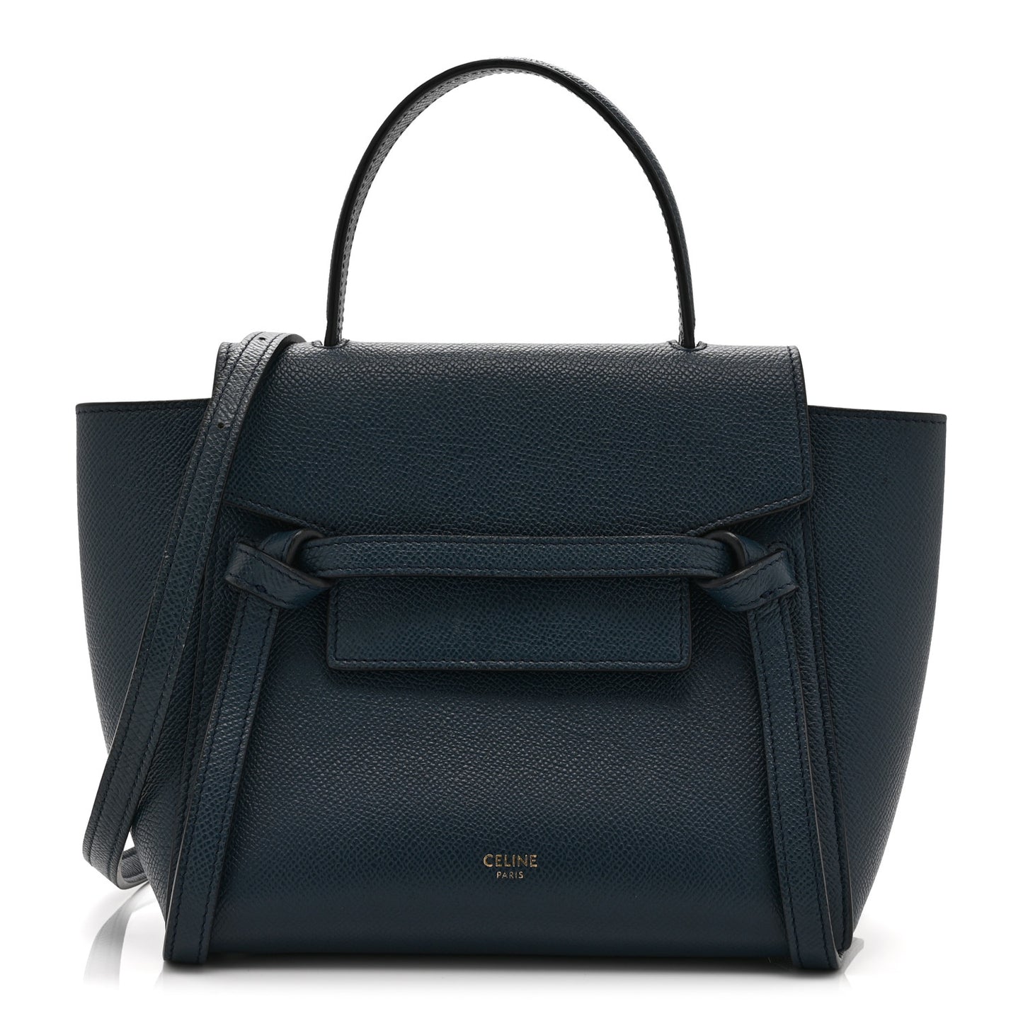 Baby Grained Calfskin Nano Belt Bag Abyss Blue
