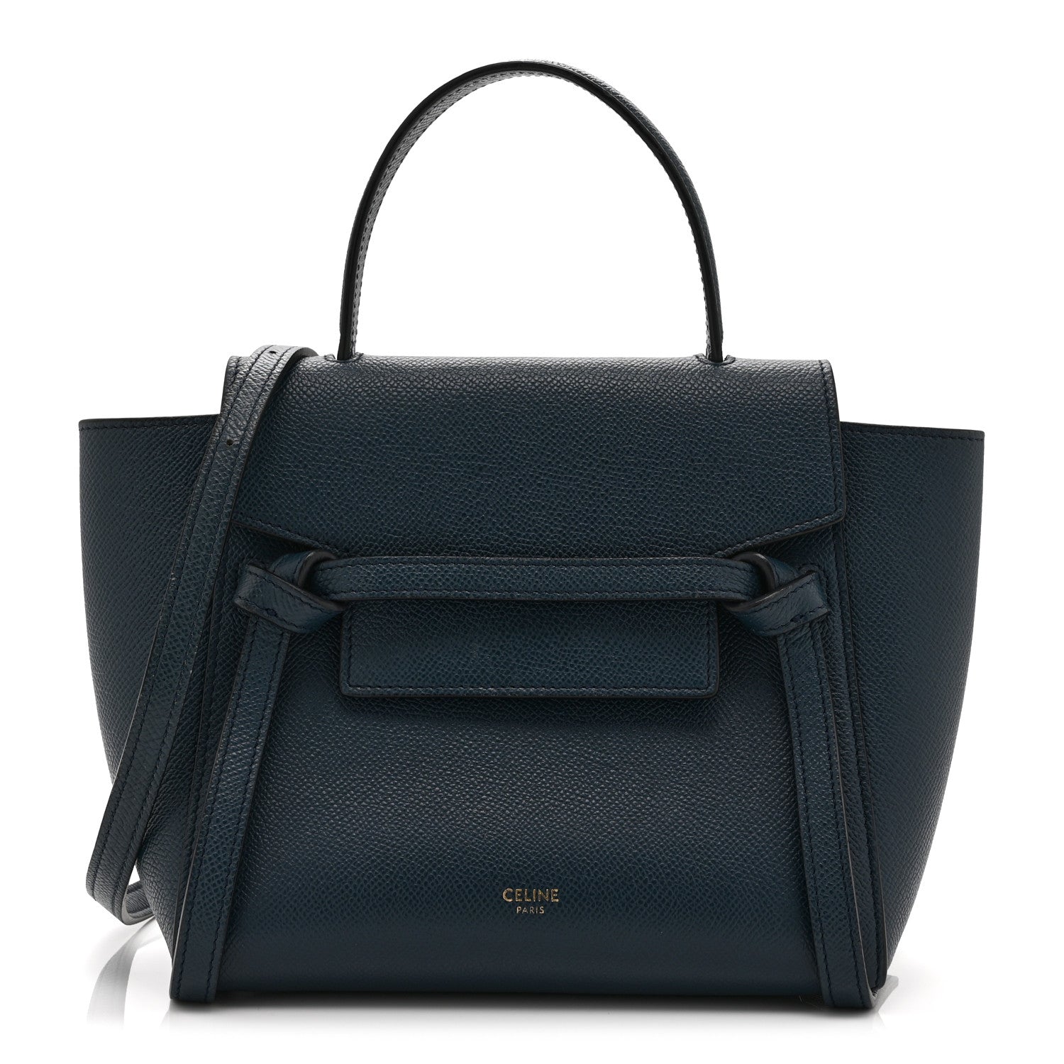 Celine Baby Grained Calfskin Nano Belt Bag Abyss Blue 1 of 10