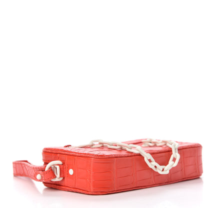 Louis Vuitton Crocodile Pochette Volga Red 4 of 7