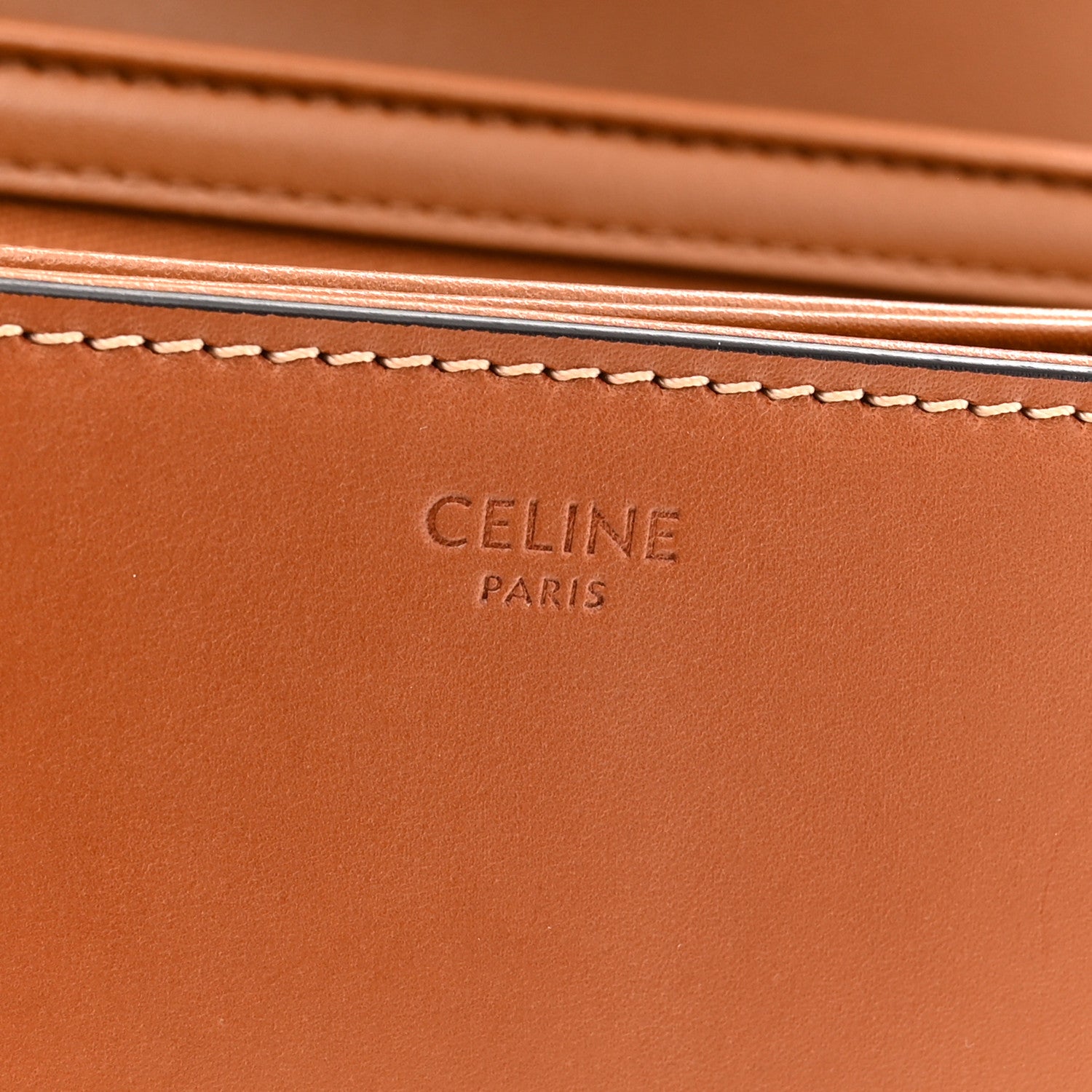 Celine Natural Calfskin Medium Triomphe Tan 6 of 11