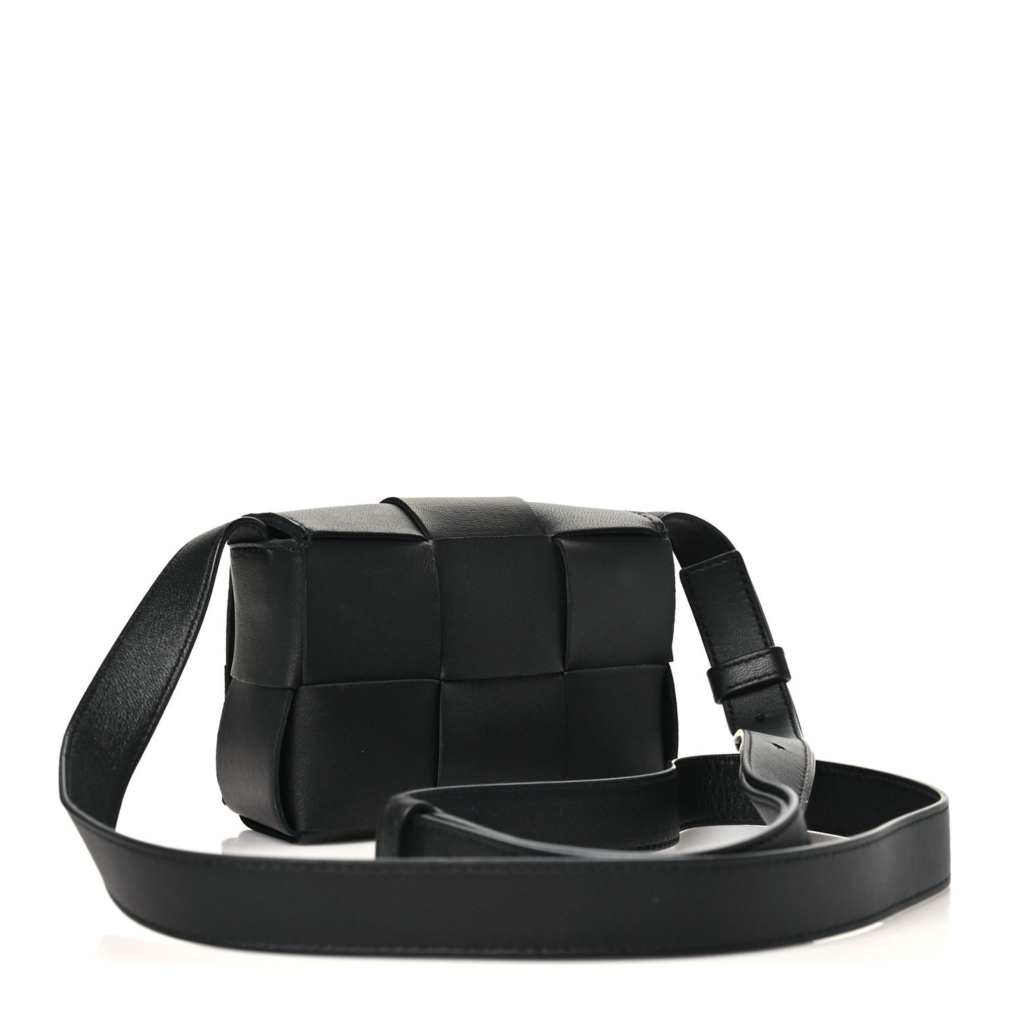 Lambskin Maxi Intreccio Candy Cassette Crossbody Bag Black