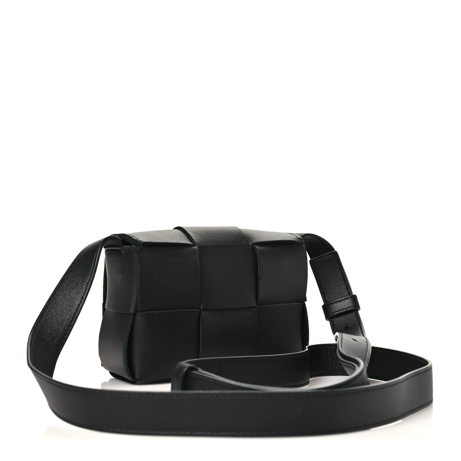 Bottega Veneta Lambskin Maxi Intreccio Candy Cassette Crossbody Bag Black 3 of 9