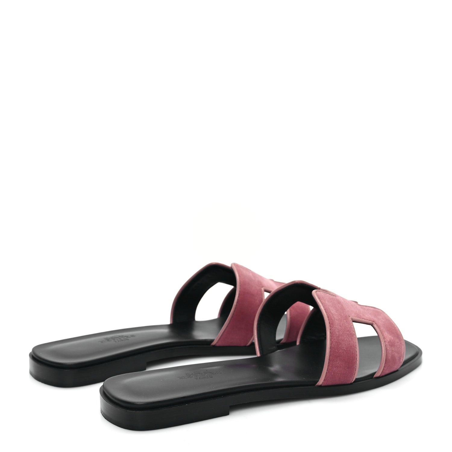 Hermes Velvet Nappa Oran Sandals 38.5 Bois de Rose 4 of 9