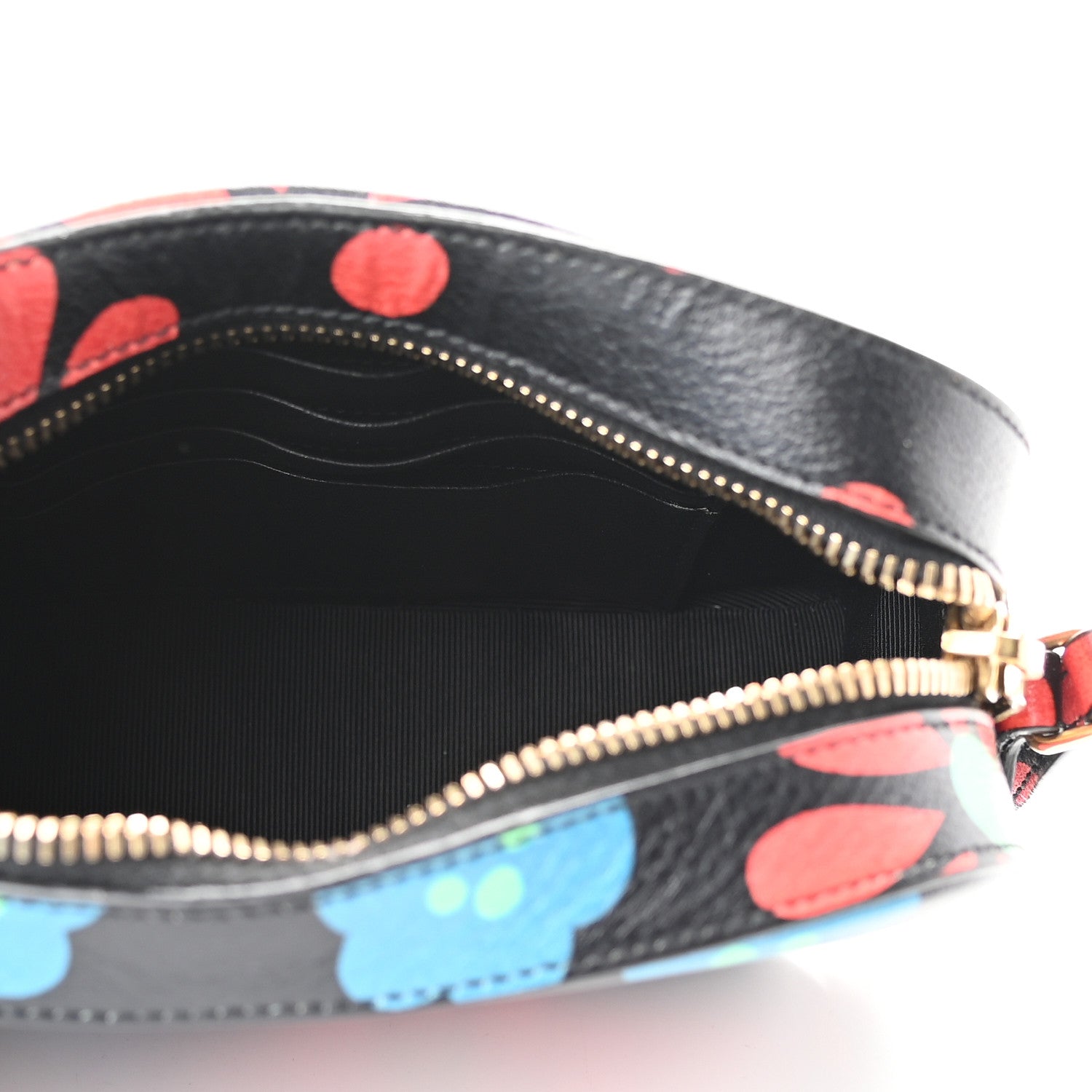 Saint Laurent Calfskin Floral Print Small Classic Monogram Camera Bag Black 5 of 9
