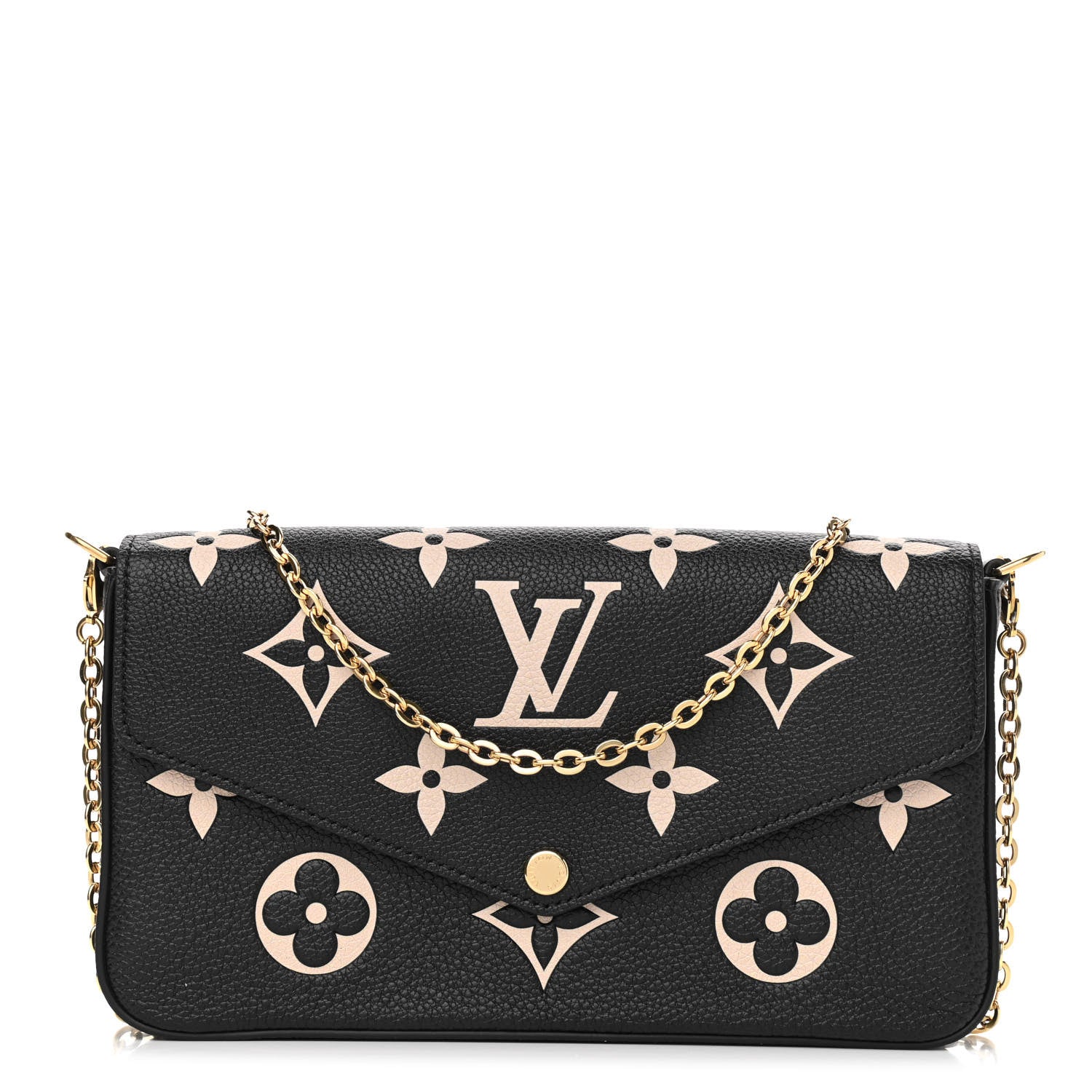 Louis Vuitton Empreinte Monogram Giant Felicie Pochette Black Beige 3 of 11