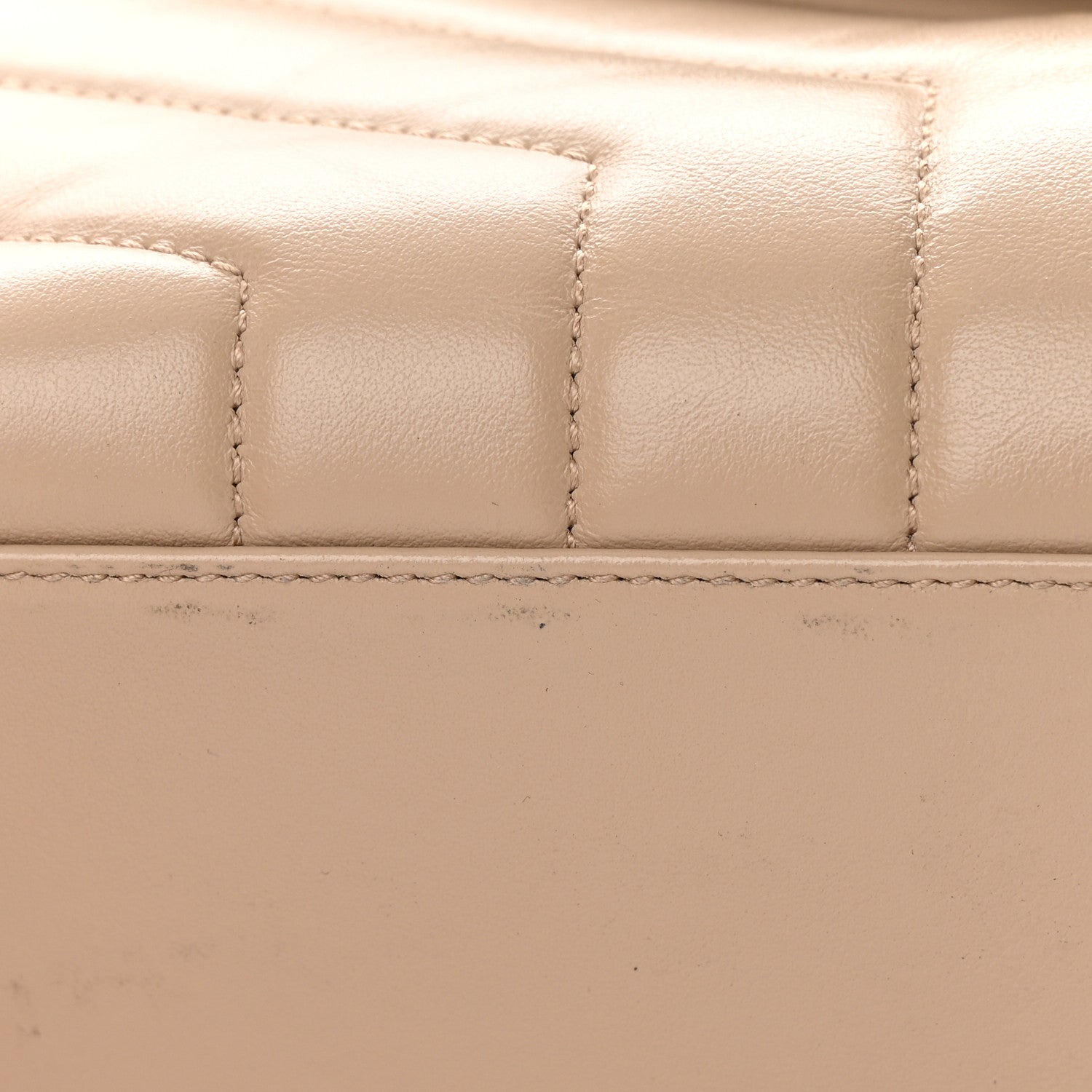 Saint Laurent Calfskin Y Quilted Monogram Small Loulou Chain Satchel Dark Beige 11 of 11