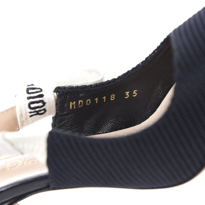 Christian Dior Technical Canvas Ribbon J'Adior Slingback 100mm Pumps 35 Black 10 of 11