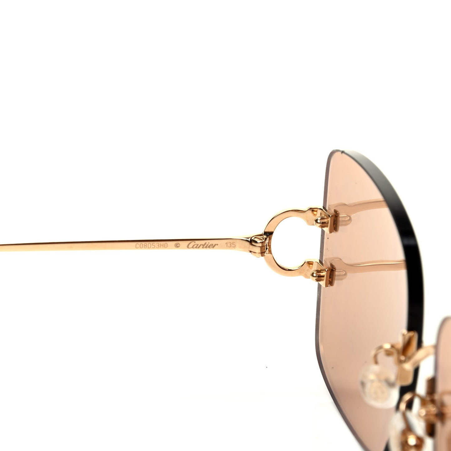 Rimless Square Sunglasses Gold