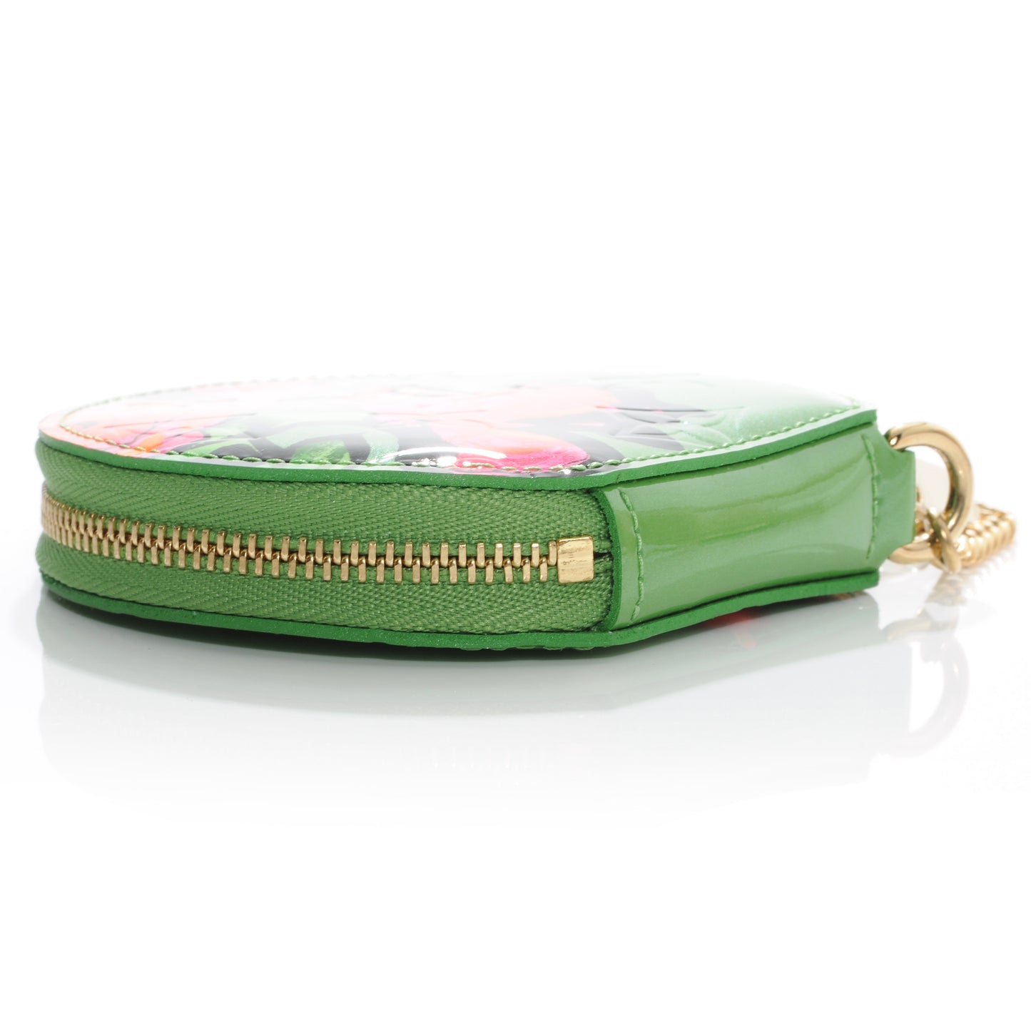 Vernis Roses Chapeau Coin Purse Vert Tonic