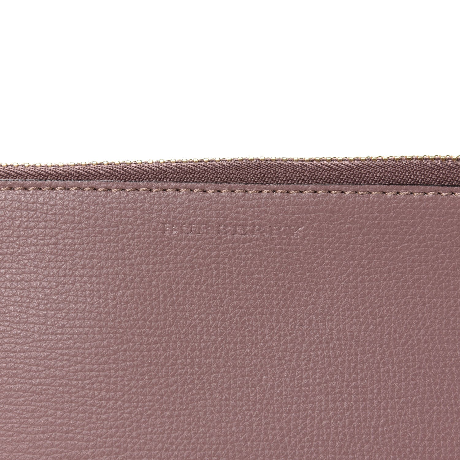 Burberry Grainy Calfskin Haymarket Check Zip Pouch Light Elderberry 6 of 6