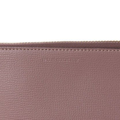 Burberry Grainy Calfskin Haymarket Check Zip Pouch Light Elderberry 6 of 6