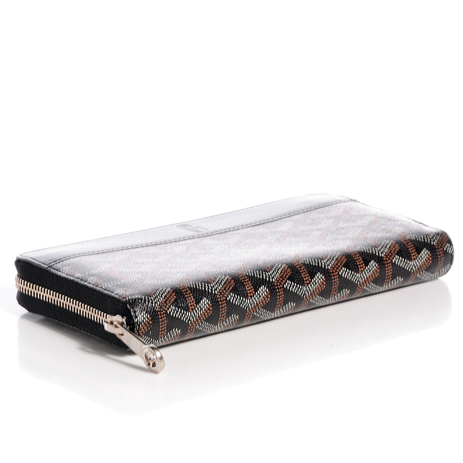 Goyard Goyardine Matignon Zip Around GM Wallet Black 5 of 9