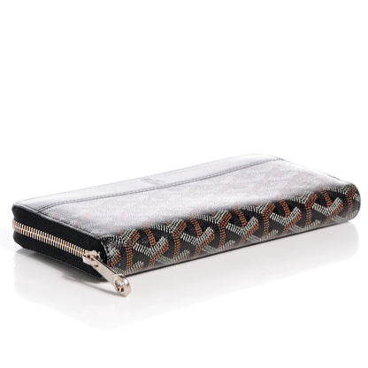 Goyard Goyardine Matignon Zip Around GM Wallet Black 5 of 9