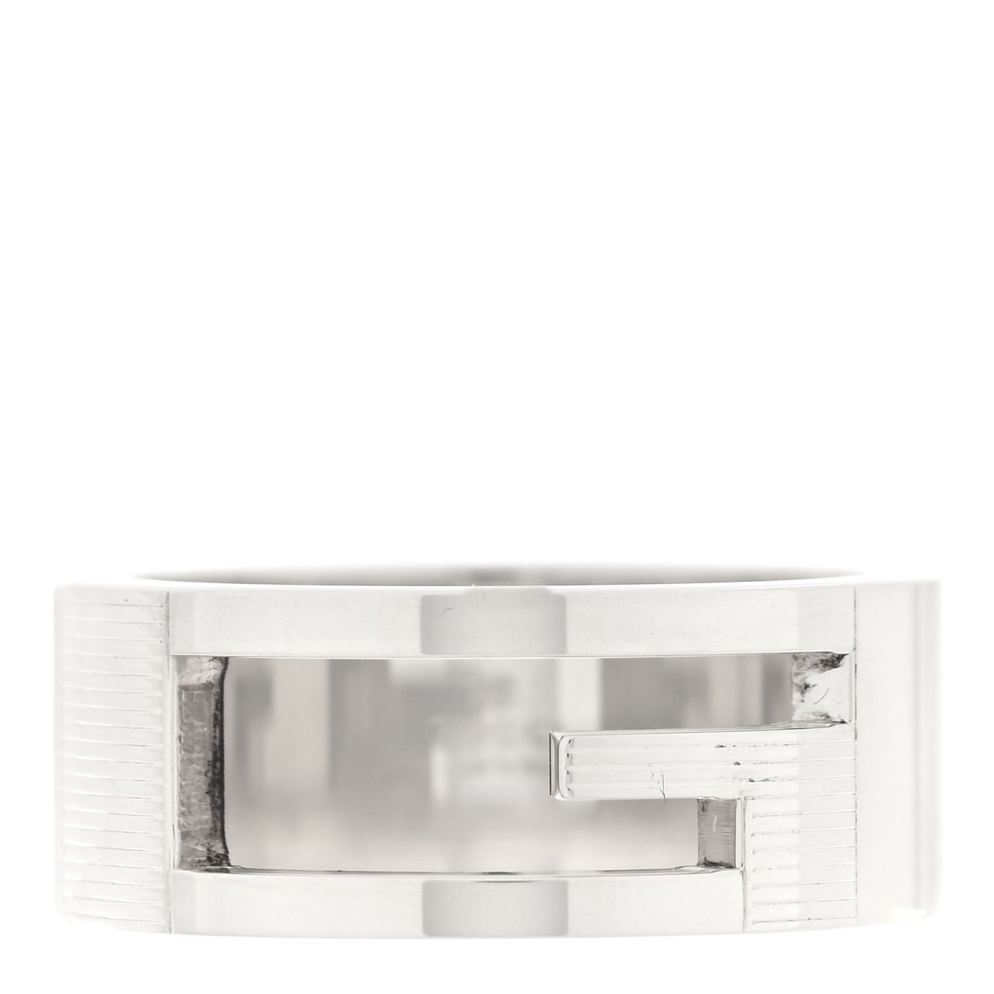 Sterling Silver G Cutout Ring 54 6.75