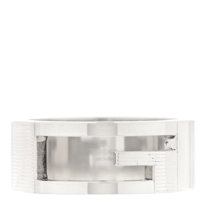 Gucci Sterling Silver G Cutout Ring 54 6.75 1 of 4