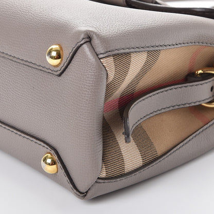 Burberry Derby Calfskin House Check Small Camberley Thistle Grey 13 of 14