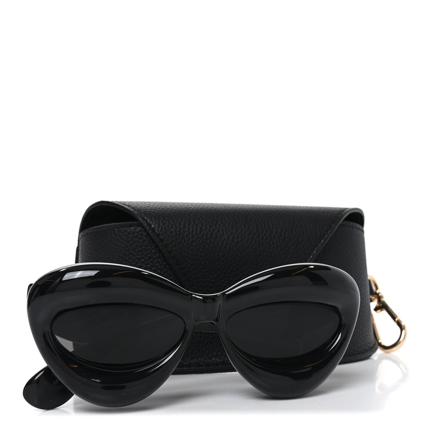 Acetate Inflated Cat-Eye Sunglasses LW40097I Black