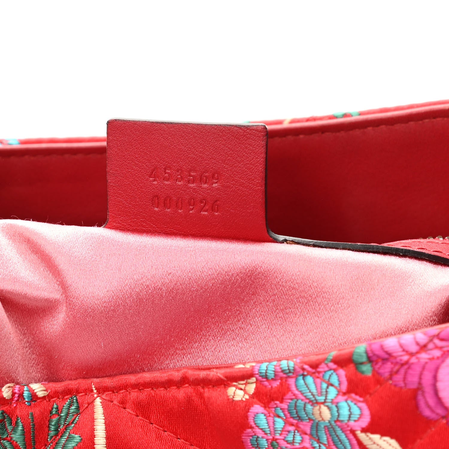 Gucci Jacquard Matelasse Floral Medium GG Marmont Tote Bag Red 7 of 11