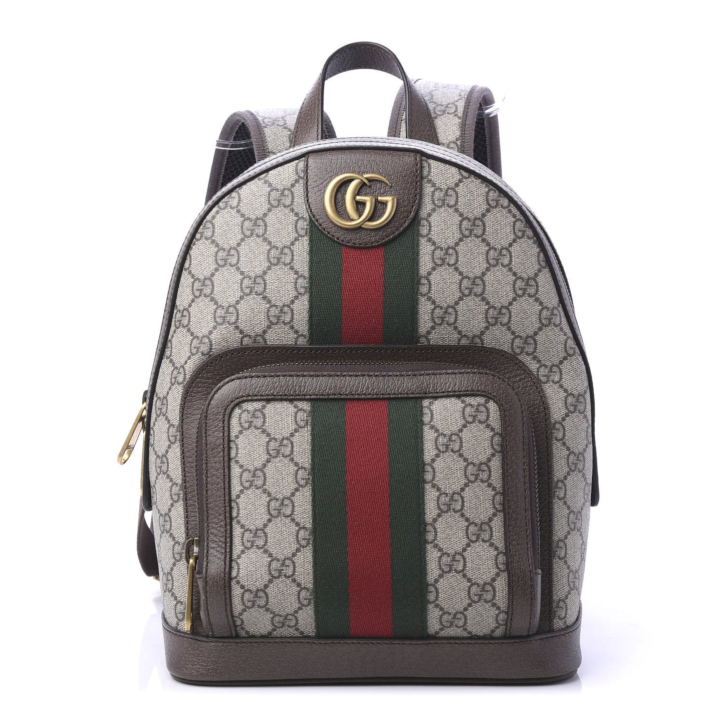 GG Supreme Monogram Calfskin Web Small Ophidia Day Backpack Beige Ebony New Acero