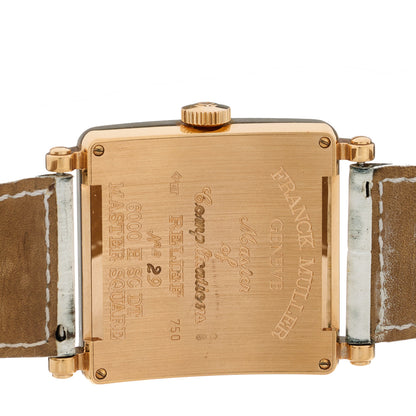Franck Muller 18K Rose Gold Alligator 37mm Master Square Automatic Watch 6000HSCDT 4 of 4