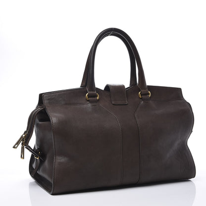 Saint Laurent Calfskin Medium Cabas ChYc Dark Brown 2 of 9