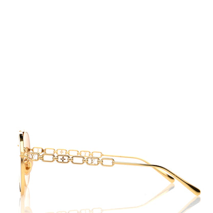 Louis Vuitton Metal My LV Chain Pilot Sunglasses Z1539E Gold 2 of 6