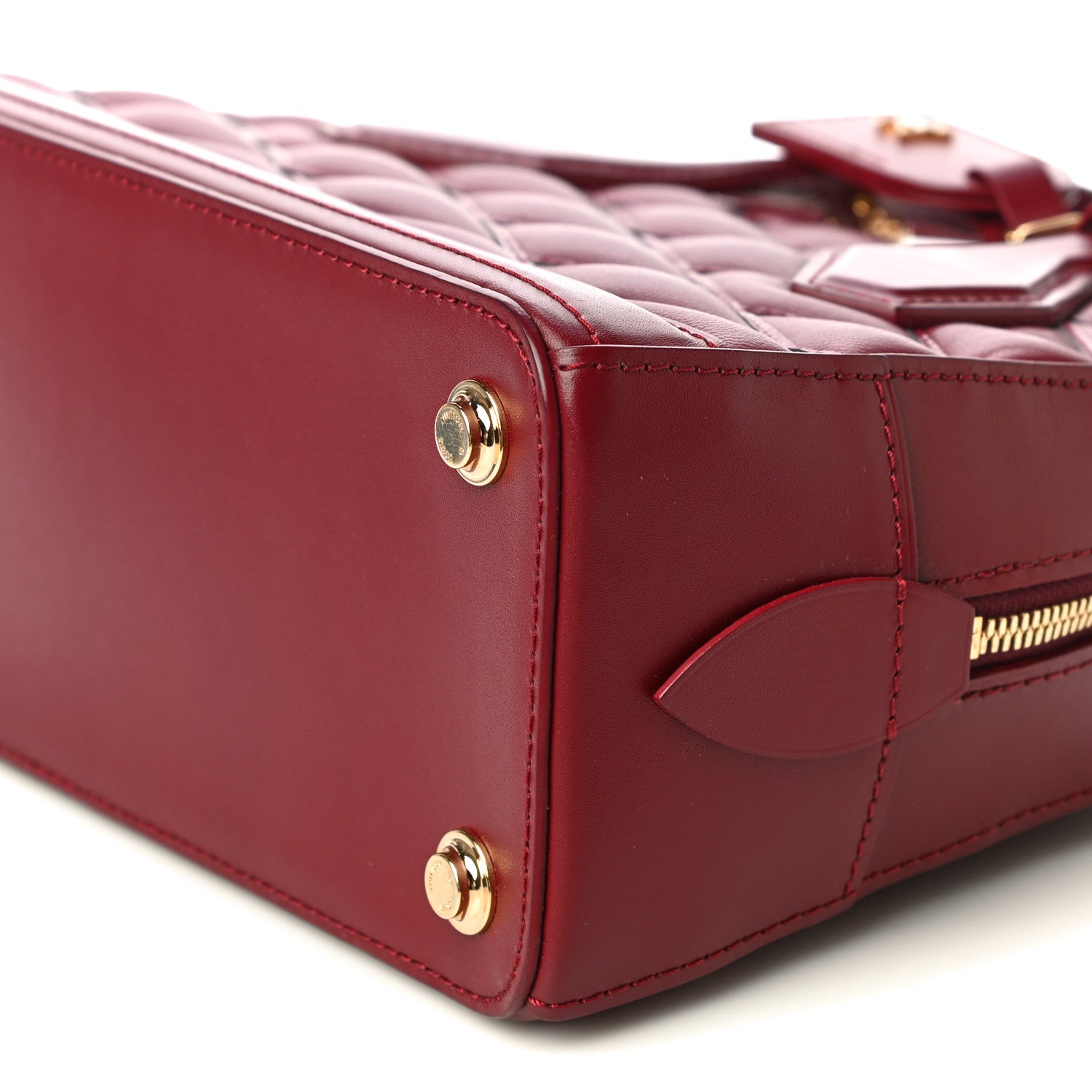 Louis Vuitton Lambskin Malletage Mini Dora Carmine 9 of 11