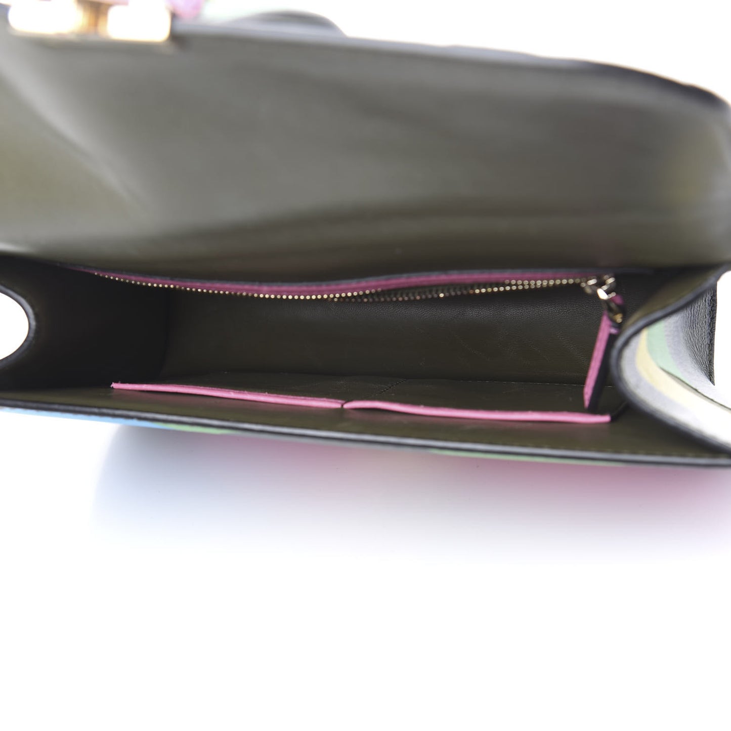 Nappa Canvas Camouflage Medium Glam Lock Rockstud Flap Multicolor