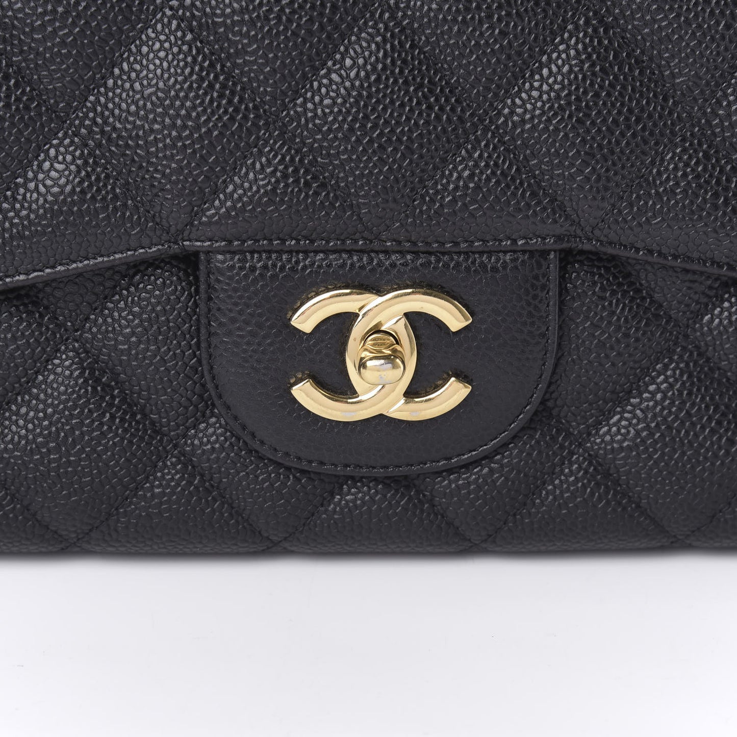Caviar Quilted Jumbo Single Flap Black