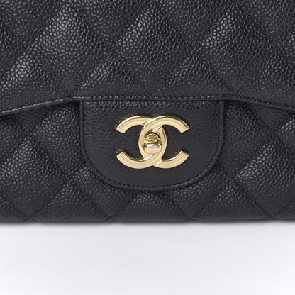 Chanel Caviar Quilted Jumbo Single Flap Black 11 of 11