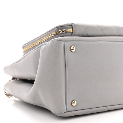 Chanel Caviar Quilted Small Business Affinity Shopping Bag Grey 10 of 13