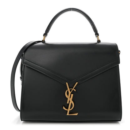 Saint Laurent Smooth Calfskin Medium Classic Monogram Cassandra Top Handle Black Rouge Legion 1 of 14