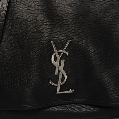 Saint Laurent Grained Lambskin Monogram Oversized Niki Chain Satchel Black 9 of 14