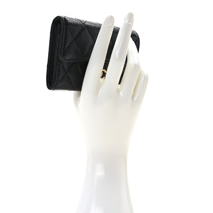 Chanel Caviar Quilted Flap Card Holder Black 2 of 9