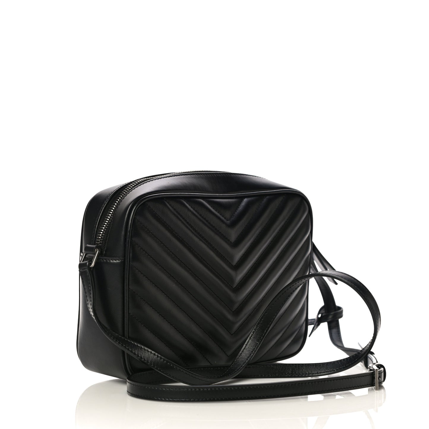 Calfskin Matelasse Monogram Lou Camera Bag Black