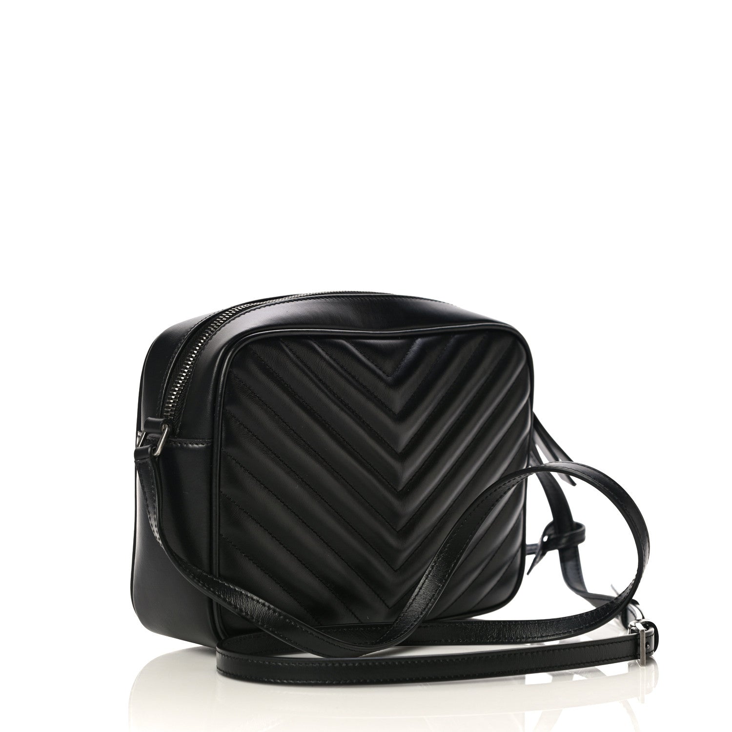 Saint Laurent Calfskin Matelasse Monogram Lou Camera Bag Black 3 of 10