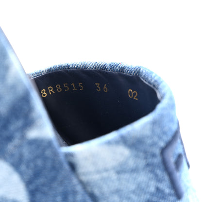 Fendi Denim Sea Garden Logo Sunshine Flatform Slide Sandals 36 Blue Medium Dark Blue 9 of 9