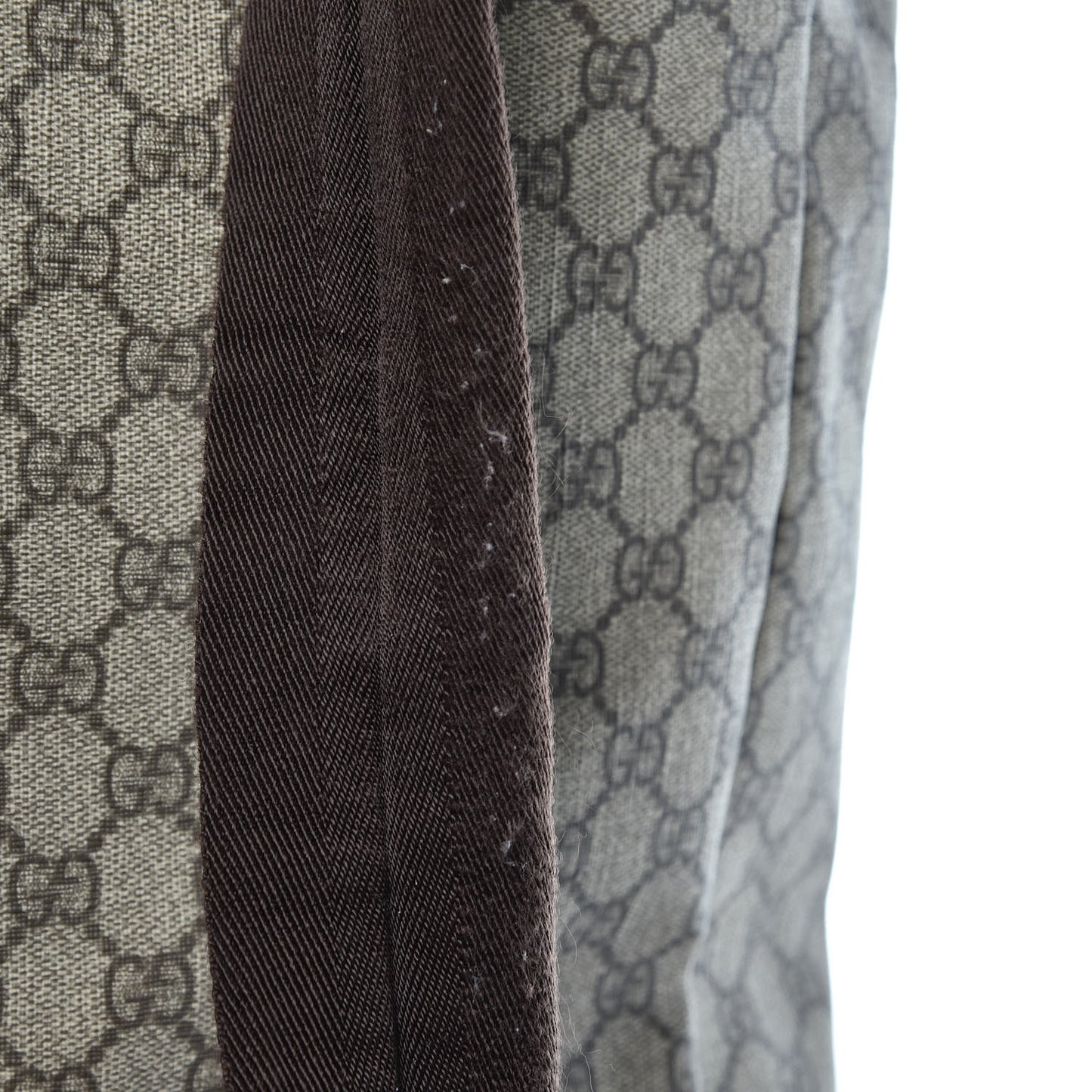 GG Supreme Monogram Large Interlocking G Double Buckle Backpack Dark Brown