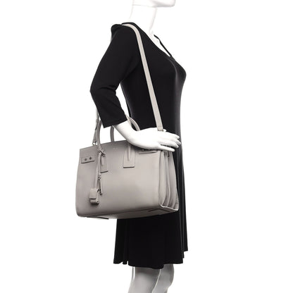 Saint Laurent Grained Calfskin Small Supple Sac De Jour Grey 3 of 13