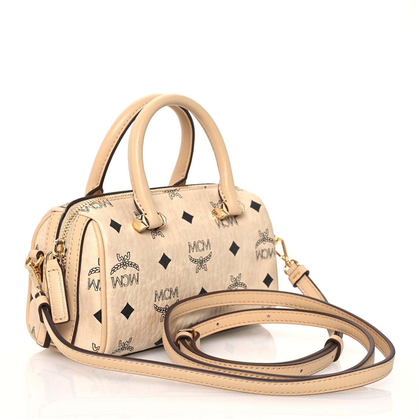 Visetos Mini Boston Bag Beige