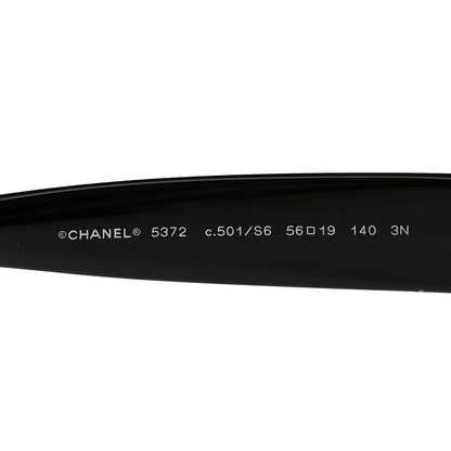 Chanel Oval CC Sunglasses 5372 Black 5 of 8