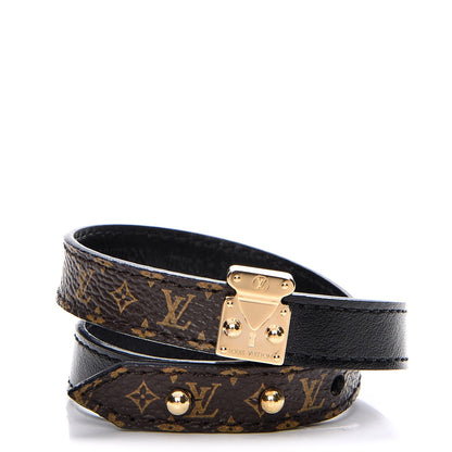 Louis Vuitton Monogram Lockit Bracelet 17 Black 1 of 6