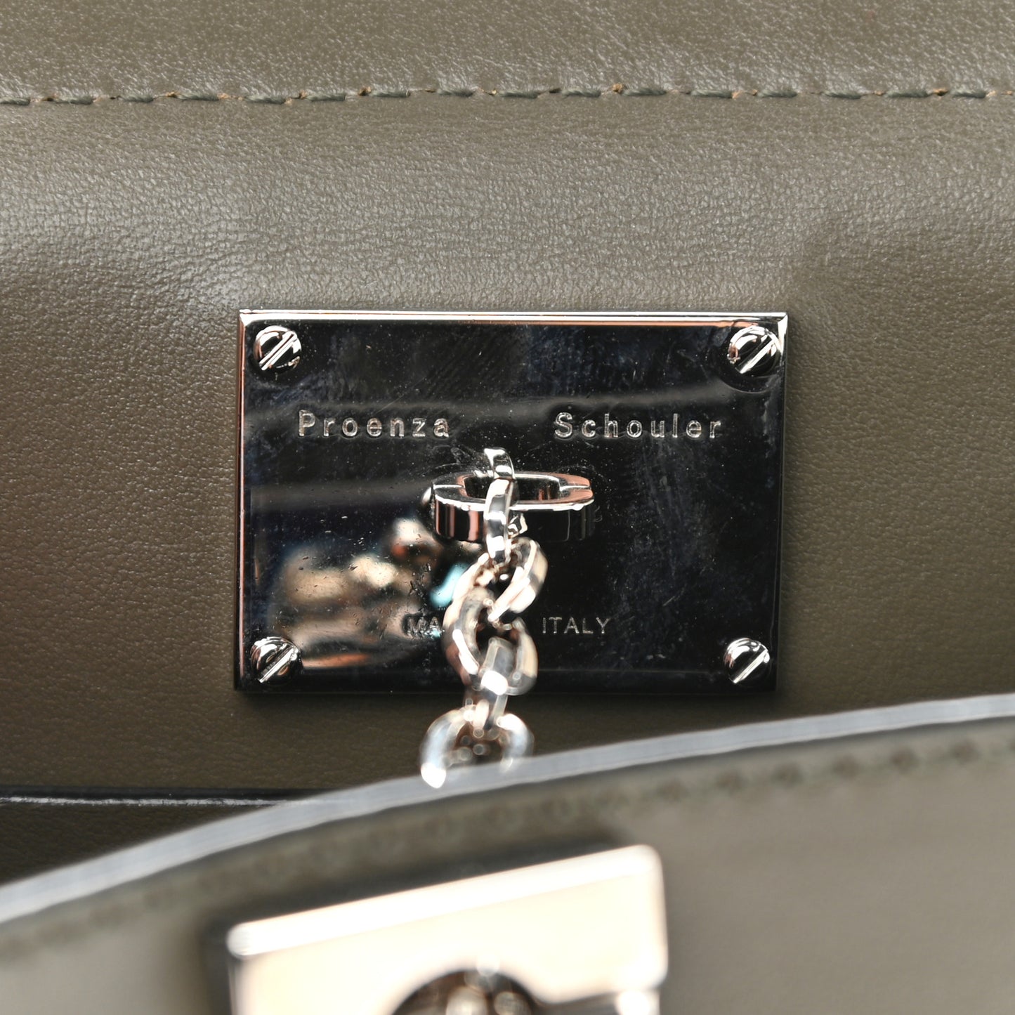 Calfskin Small Hava Top Handle Bag Cypress
