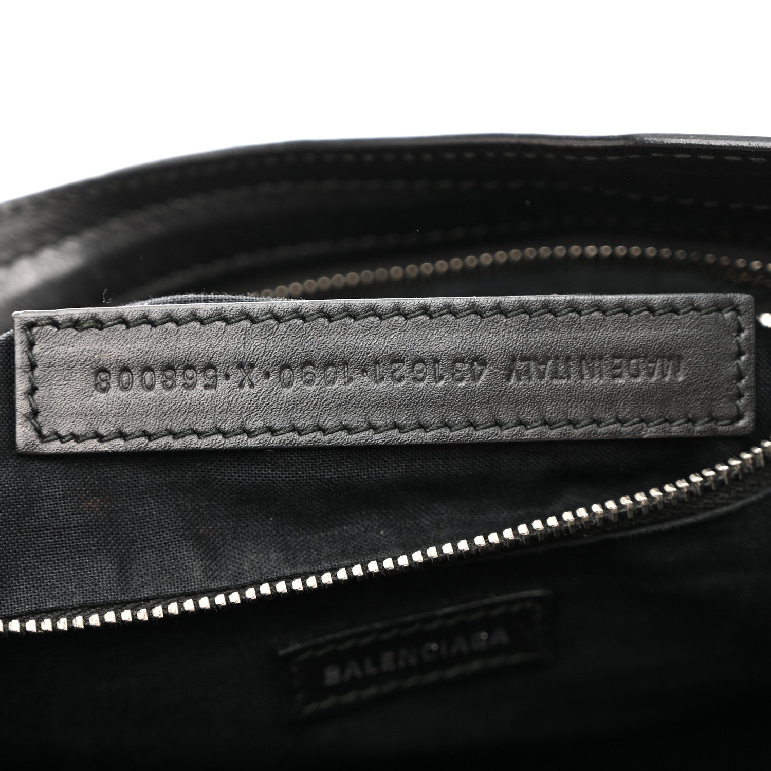 Balenciaga Canvas Satin Calfskin Diagonal Allover Logo Print Classic Silver Hardware S City Black White 8 of 12