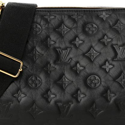 Louis Vuitton Lambskin Embossed Monogram Coussin PM Black 7 of 13