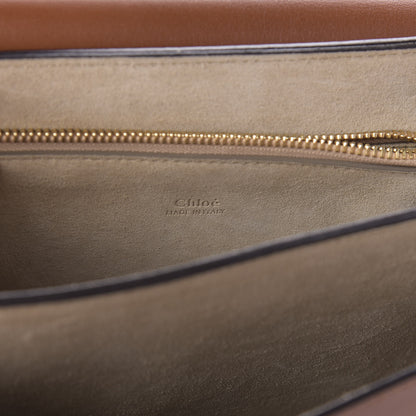 Chloe Suede Calfskin Medium Faye Shoulder Bag Tobacco 8 of 9