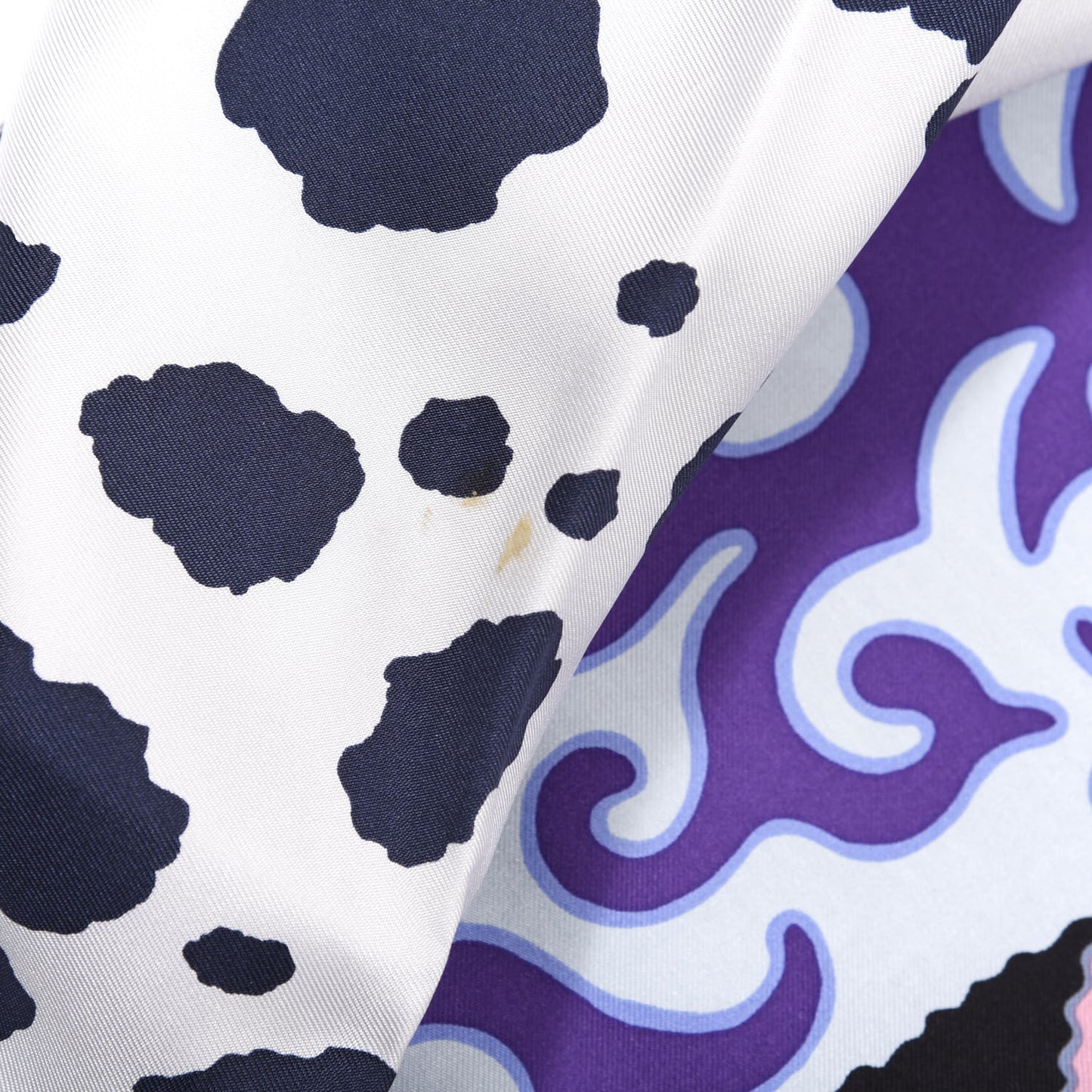 Silk Appaloosa Des Steppes Scarf 90 White Casse Marine Violet